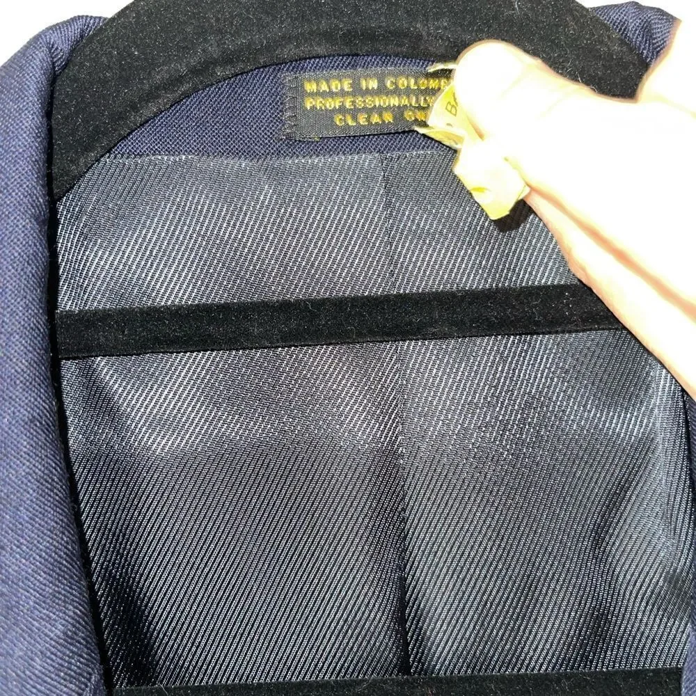 OSCAR DE LA RENTA Navy Blue Blazer Size 44R
